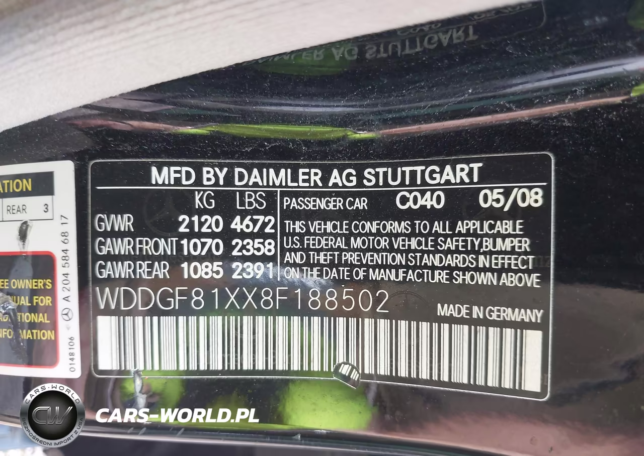 2008 Mercedes-Benz C 300 Luxury 4Matic-Sport 4Matic VIN:WDDGF81XX8F188502 - 9