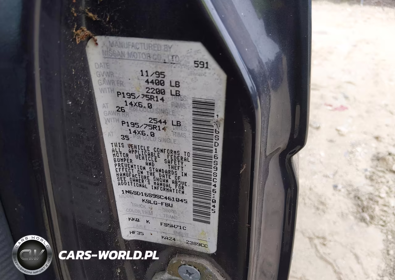 1995 Nissan Truck King Cab Xe VIN:1N6SD16S9SC461045 - 9