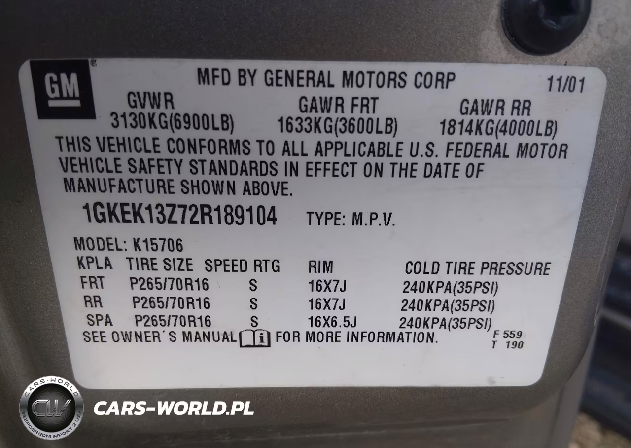 2002 GMC Yukon Slt VIN:1GKEK13Z72R189104 - 9