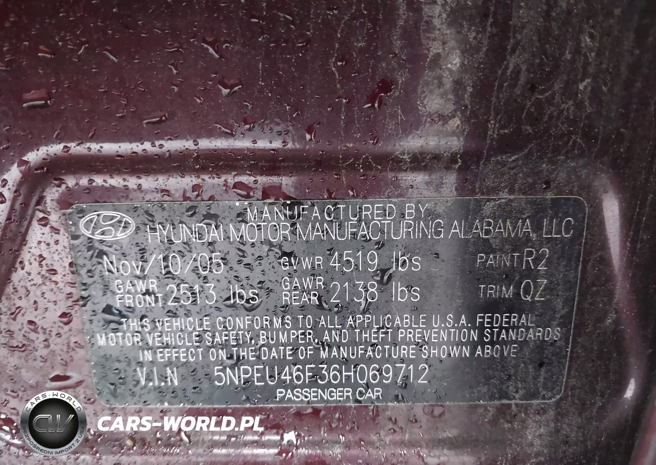 2006 Hyundai Sonata Gls V6-Lx V6 VIN:5NPEU46F36H069712 - 9