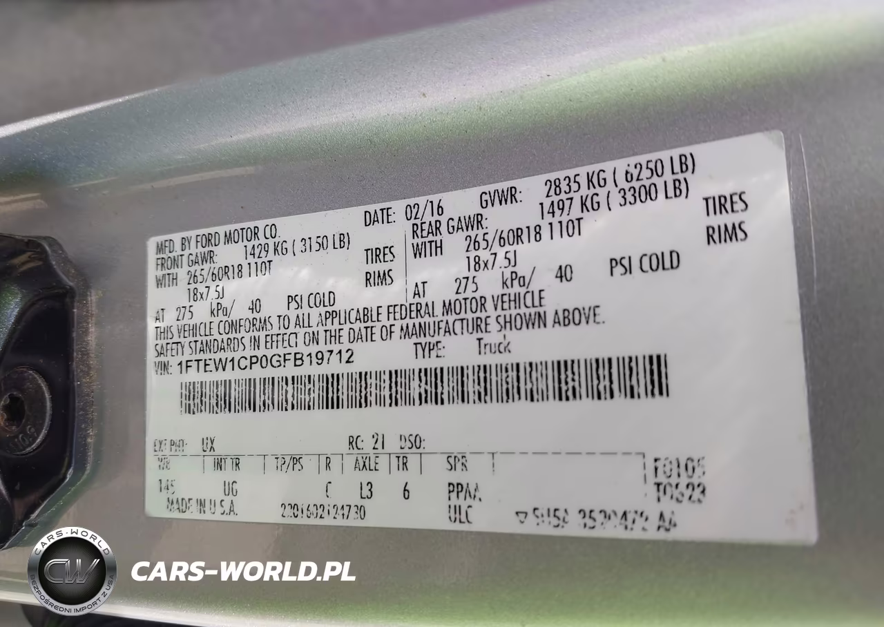 2016 Ford F-150 Xlt VIN:1FTEW1CP0GFB19712 - 9