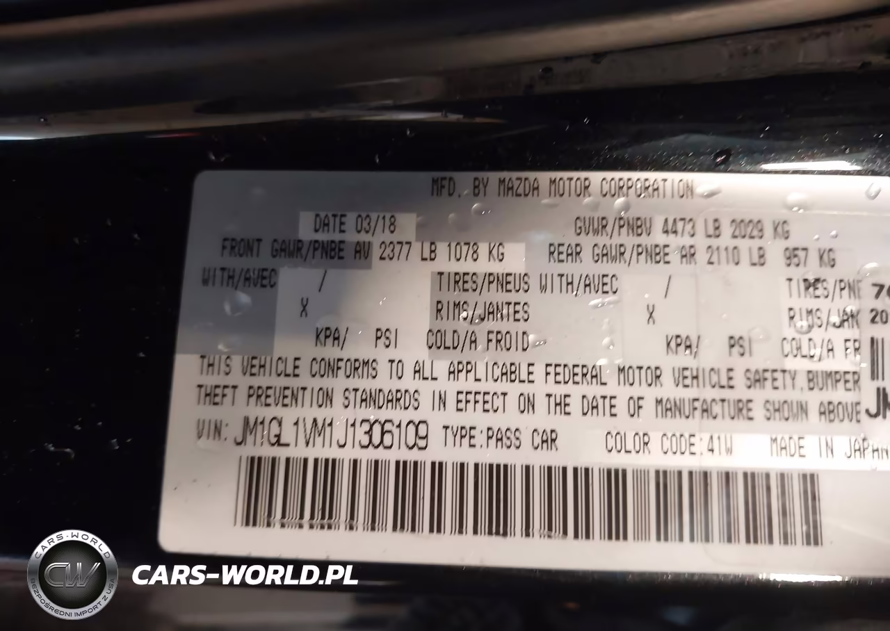 2018 Mazda Mazda6 Touring VIN:JM1GL1VM1J1306109 - 9