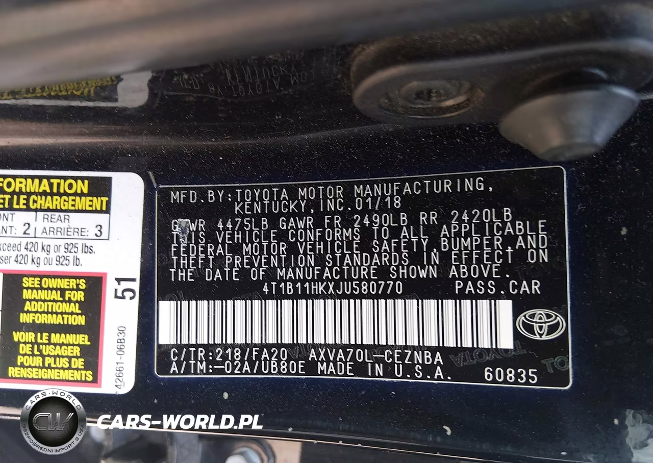2018 Toyota Camry Le VIN:4T1B11HKXJU580770 - 9