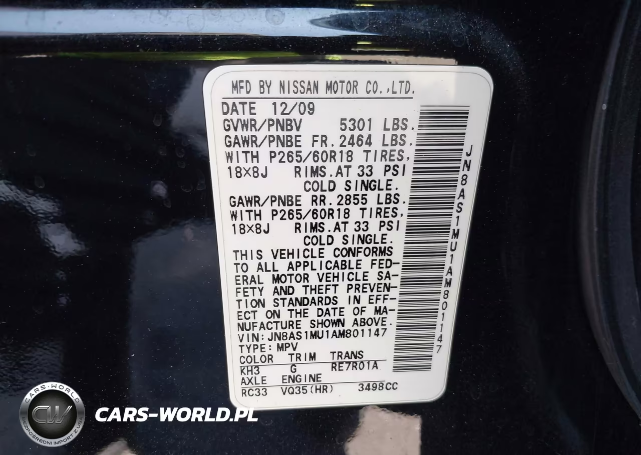 2010 Infiniti Fx35 VIN:JN8AS1MU1AM801147 - 9