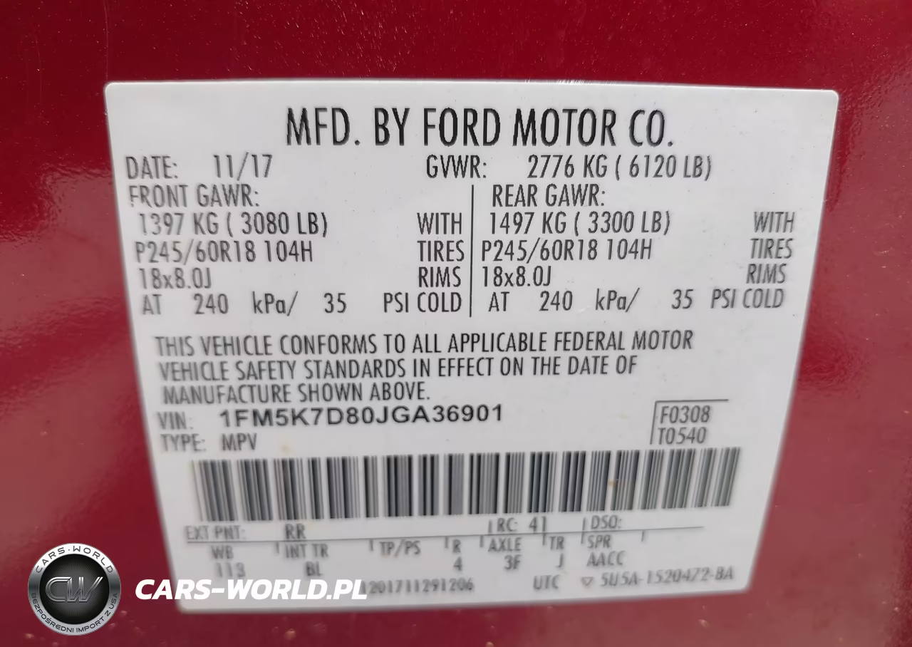 2018 Ford Explorer Xlt VIN:1FM5K7D80JGA36901 - 9