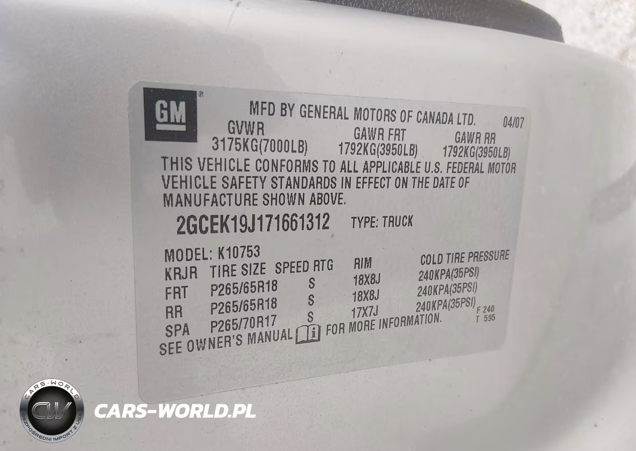 2007 Chevrolet Silverado 1500 Lt1 VIN:2GCEK19J171661312 - 9