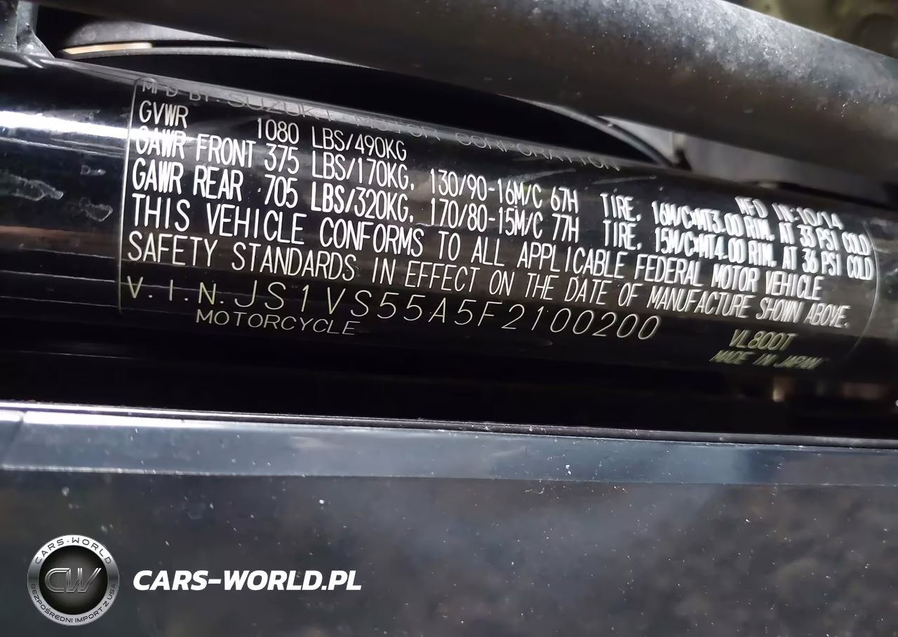 2015 Suzuki Vl800 VIN:JS1VS55A5F2100200 - 10
