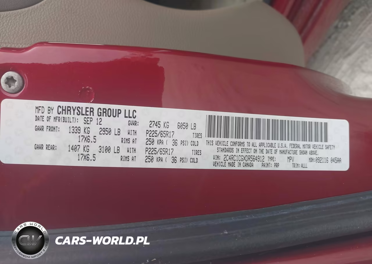 2013 Chrysler Town & Country Touring-L VIN:2C4RC1CGXDR564912 - 9