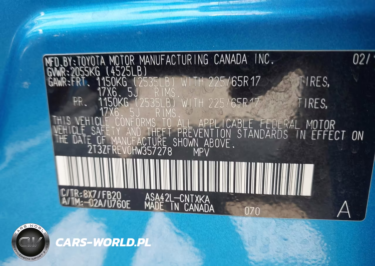 2017 Toyota Rav4 Le VIN:2T3ZFREV0HW357278 - 9