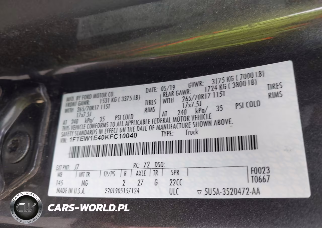 2019 Ford F-150 Xlt VIN:1FTEW1E40KFC10040 - 9