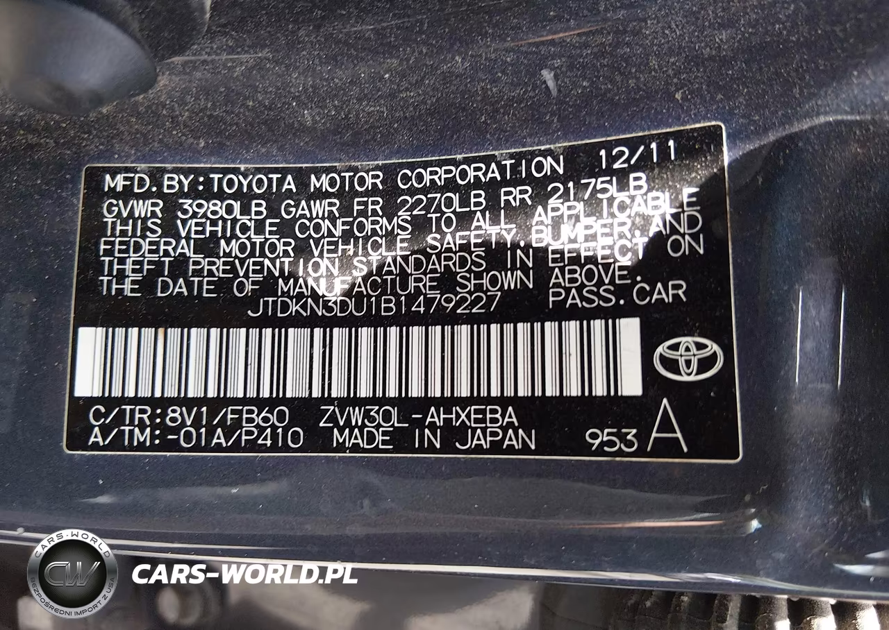 2011 Toyota Prius Three VIN:JTDKN3DU1B1479227 - 9