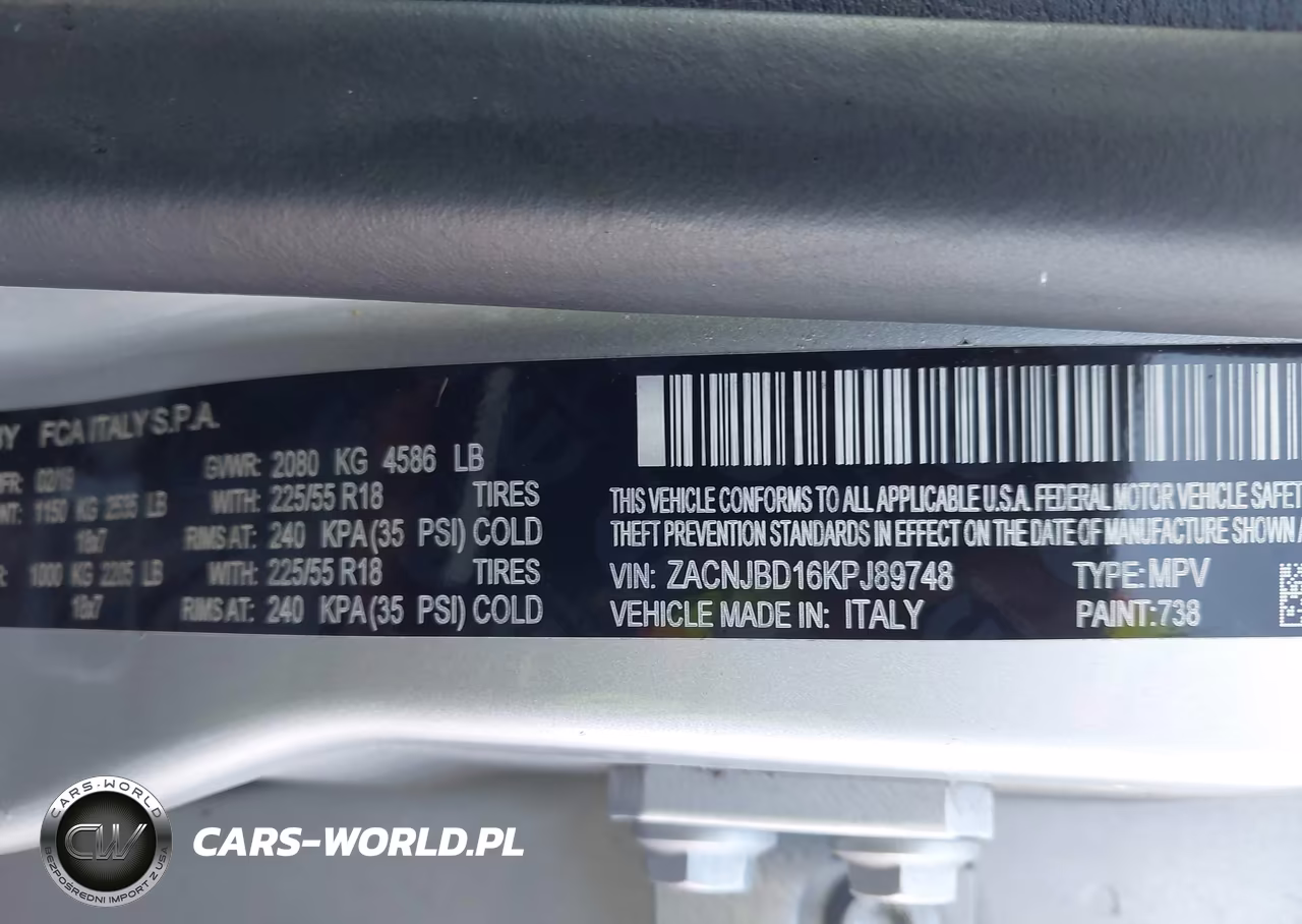 2019 Jeep Renegade Limited 4X4 VIN:ZACNJBD16KPJ89748 - 17