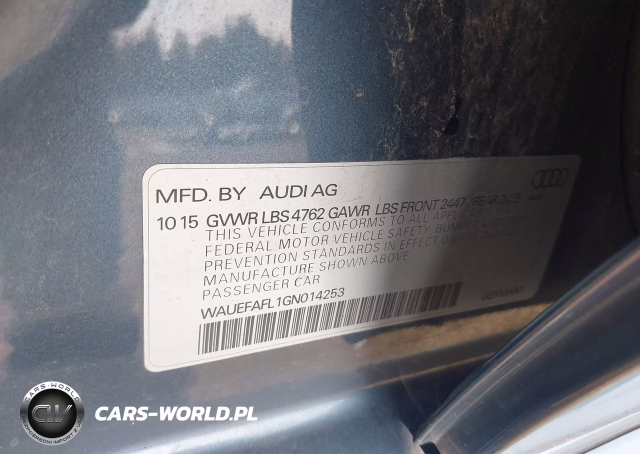 2016 Audi A4 Premium Plus VIN:WAUEFAFL1GN014253 - 9