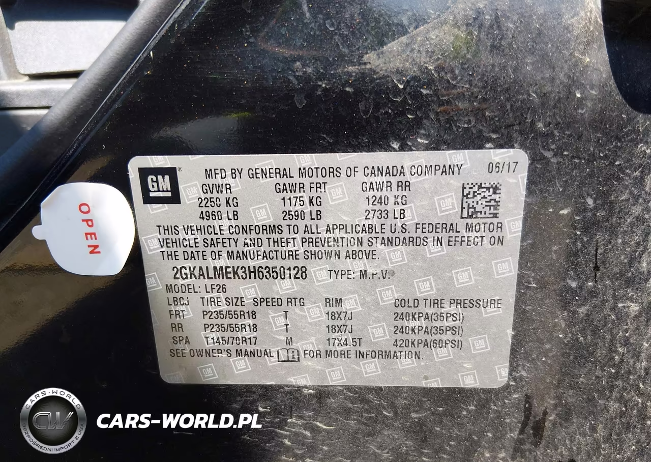 2017 GMC Terrain Sle-1 VIN:2GKALMEK3H6350128 - 9