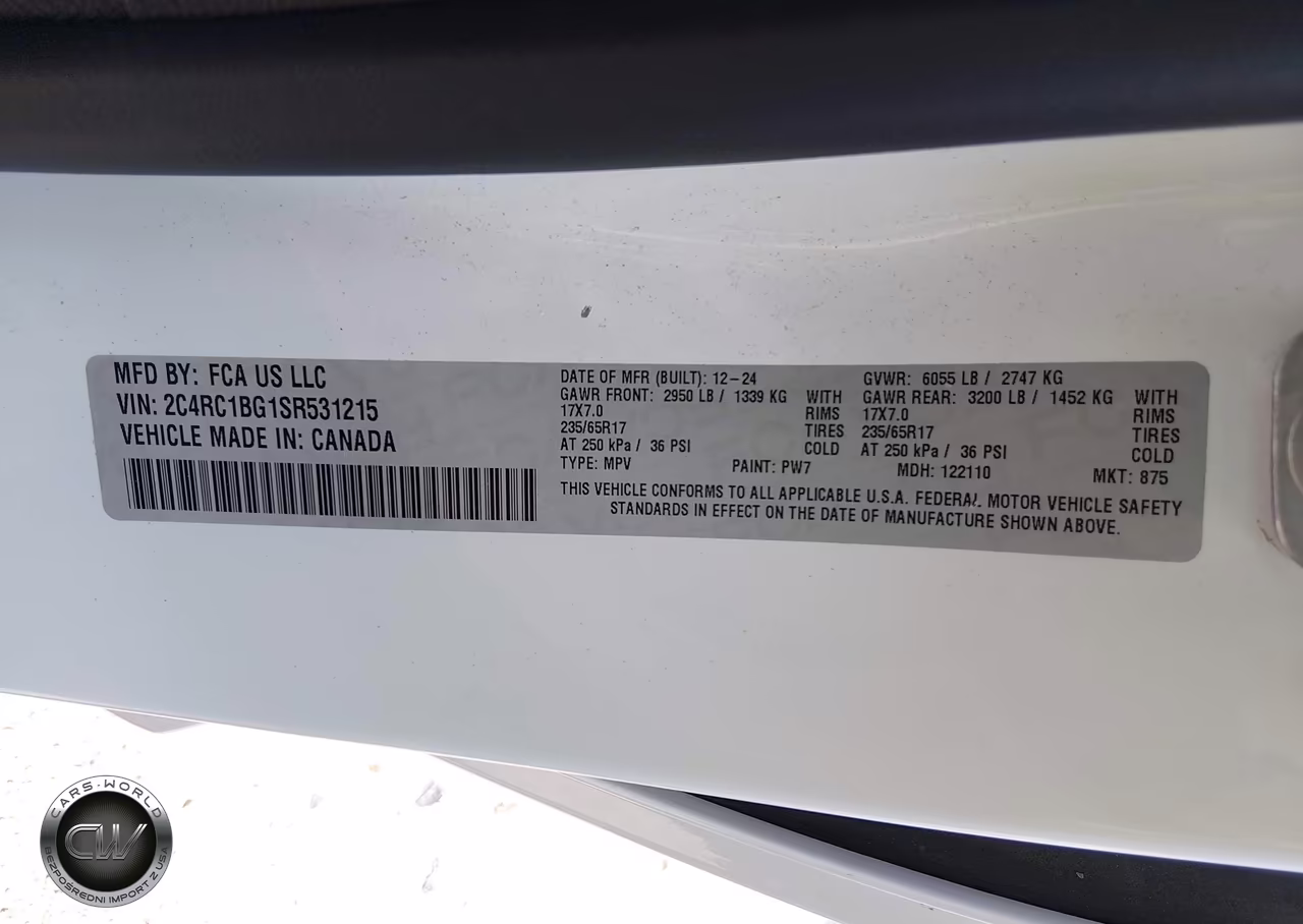 2025 Chrysler Pacifica Select VIN:2C4RC1BG1SR531215 - 9