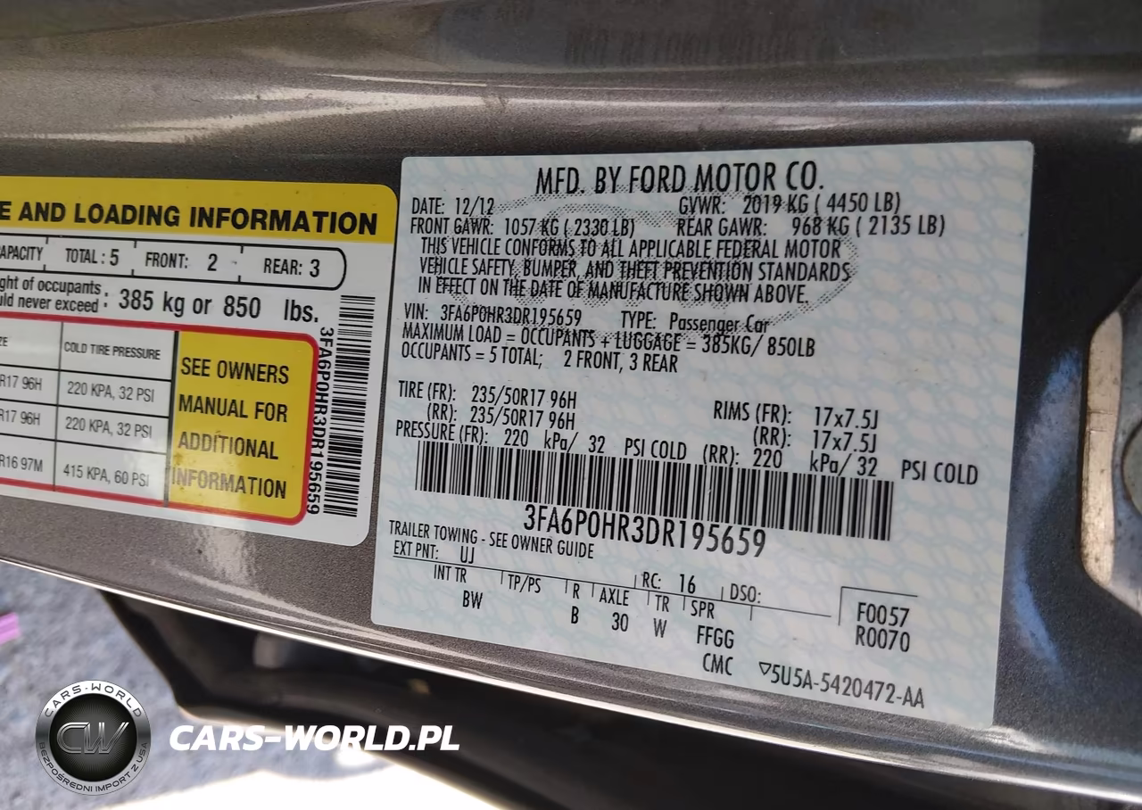2013 Ford Fusion Se VIN:3FA6P0HR3DR195659 - 9