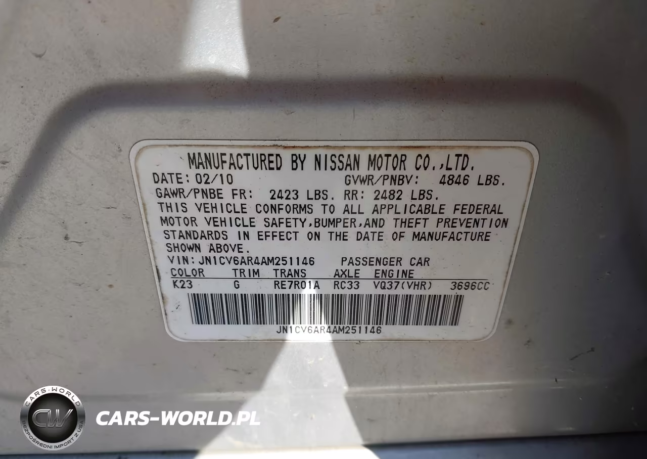 2010 Infiniti G37X VIN:JN1CV6AR4AM251146 - 9