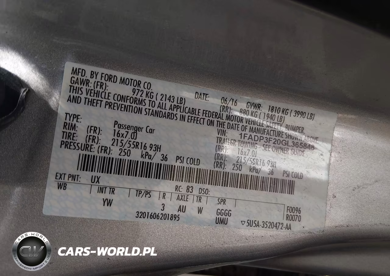 2016 Ford Focus Se VIN:1FADP3F20GL365848 - 9