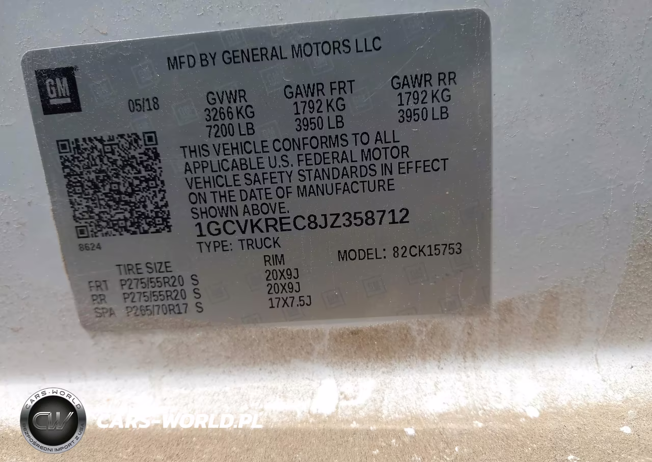 2018 Chevrolet Silverado 1500 2Lt VIN:1GCVKREC8JZ358712 - 9