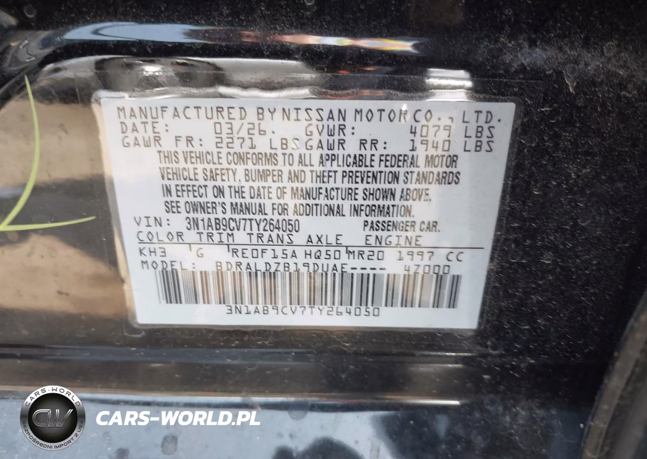 2026 Nissan Sentra Sv VIN:3N1AB9CV7TY264050 - 9