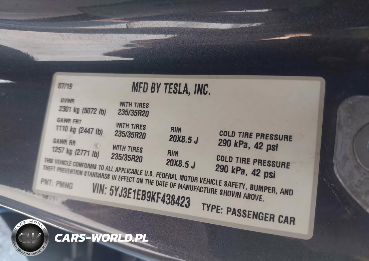2019 Tesla Model 3 Long Range-Performance VIN:5YJ3E1EB9KF438423 - 9
