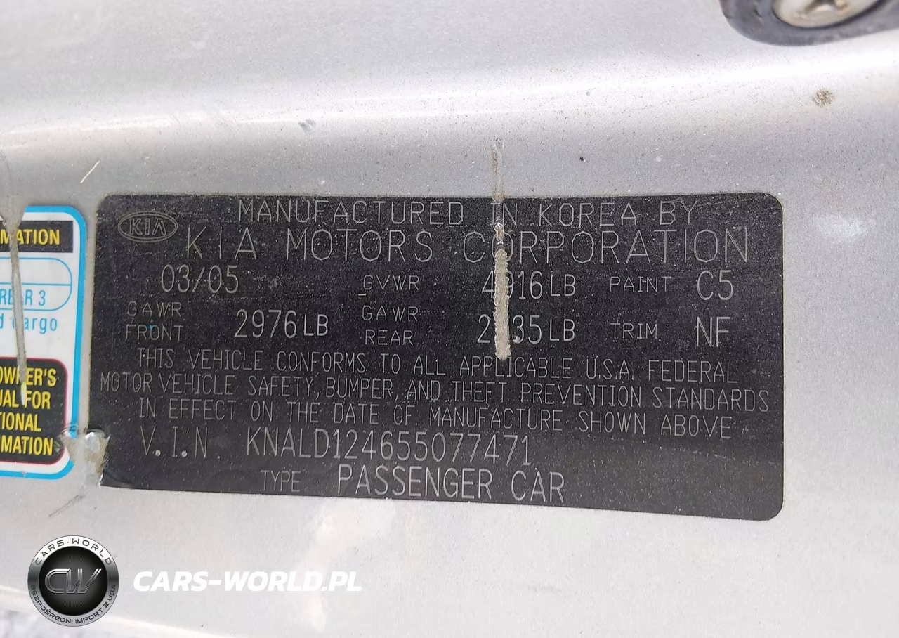 2005 Kia Amanti VIN:KNALD124655077471 - 9