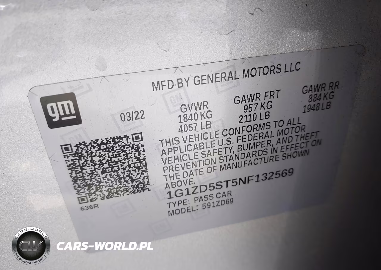2022 Chevrolet Malibu Fwd Lt VIN:1G1ZD5ST5NF132569 - 9