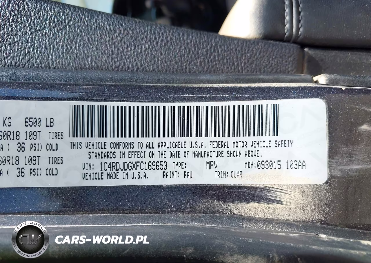 2015 Dodge Durango Limited VIN:1C4RDJDGXFC169653 - 9