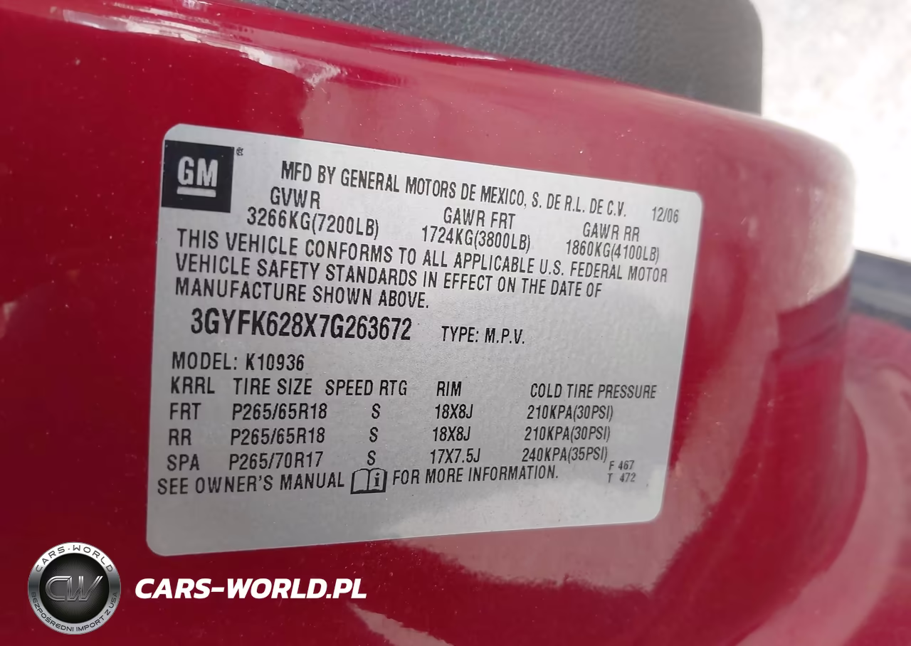 2007 Cadillac Escalade Ext VIN:3GYFK628X7G263672 - 9