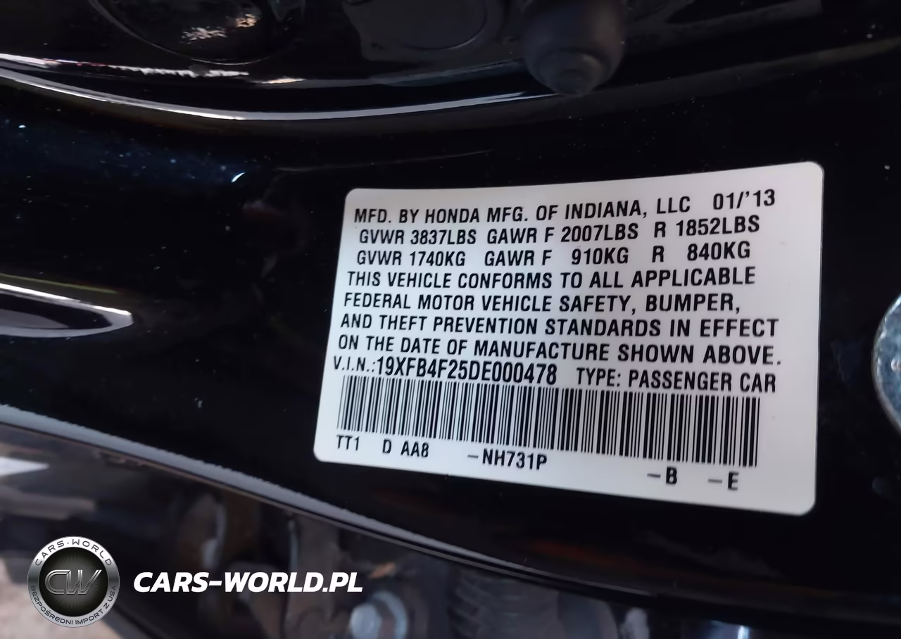 2013 Honda Civic Hybrid VIN:19XFB4F25DE000478 - 9