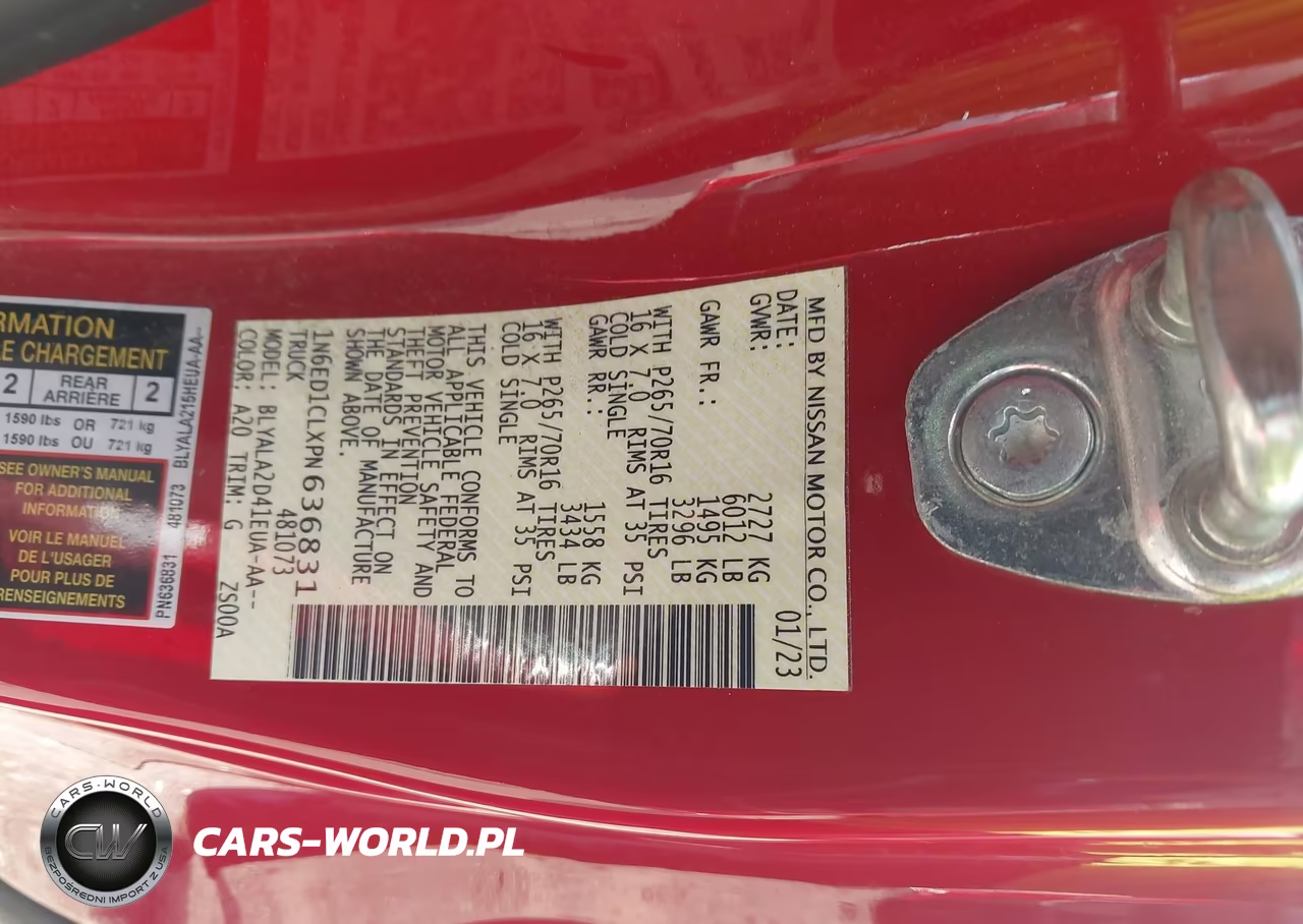 2023 Nissan Frontier King Cab S 4X2 VIN:1N6ED1CLXPN636831 - 9