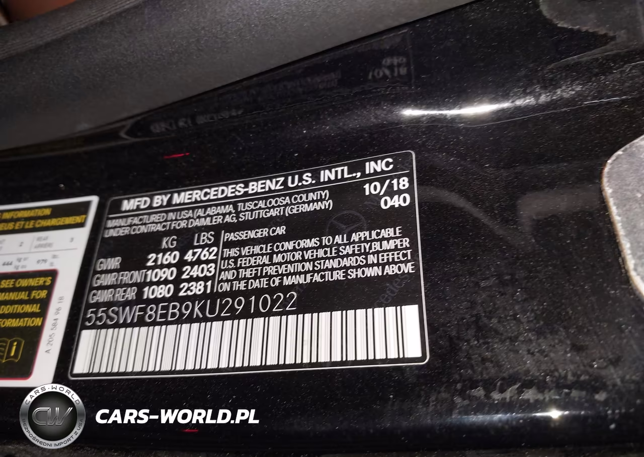 2019 Mercedes-Benz C 300 4Matic VIN:55SWF8EB9KU291022 - 9