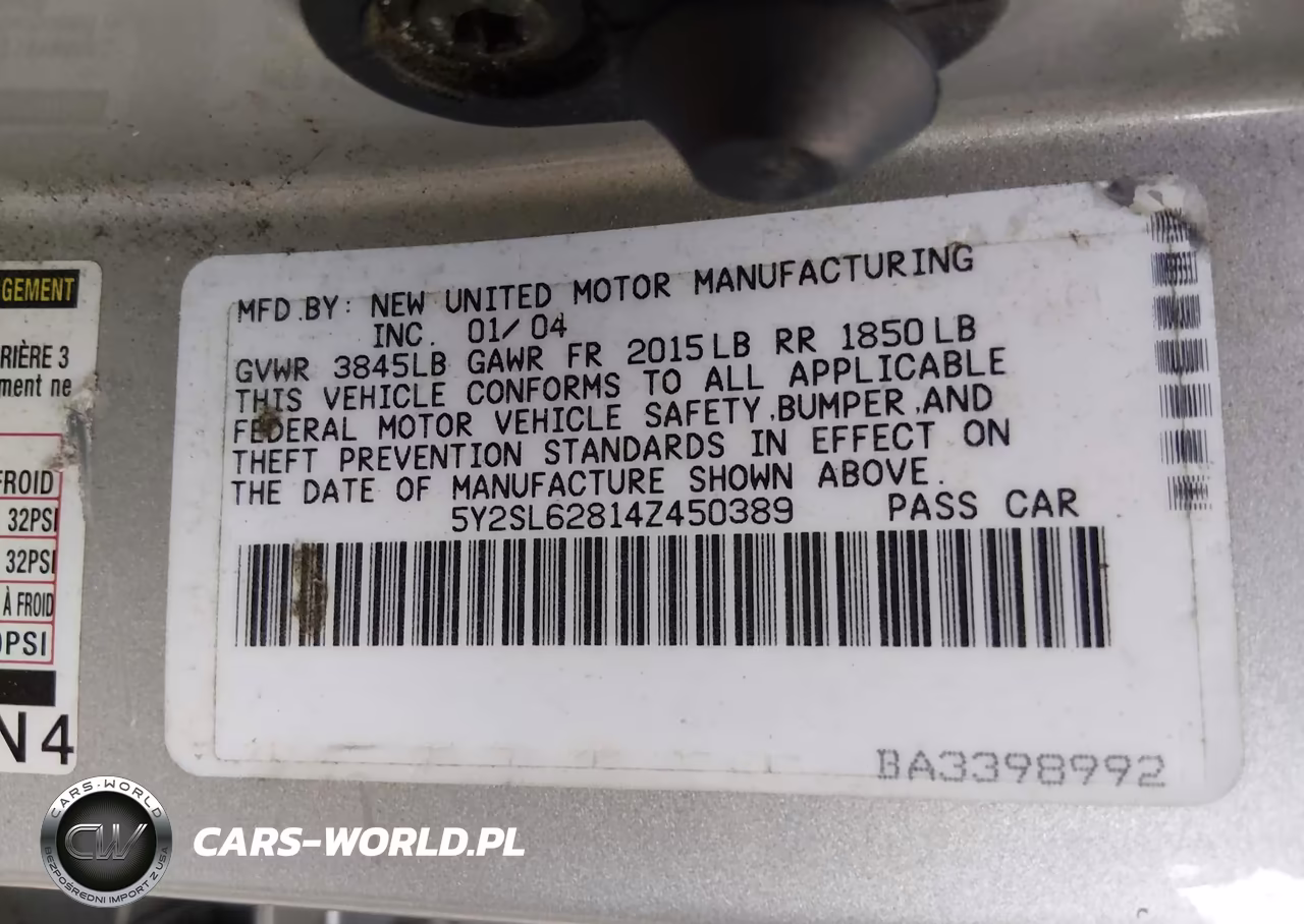 2004 Pontiac Vibe VIN:5Y2SL62814Z450389 - 9
