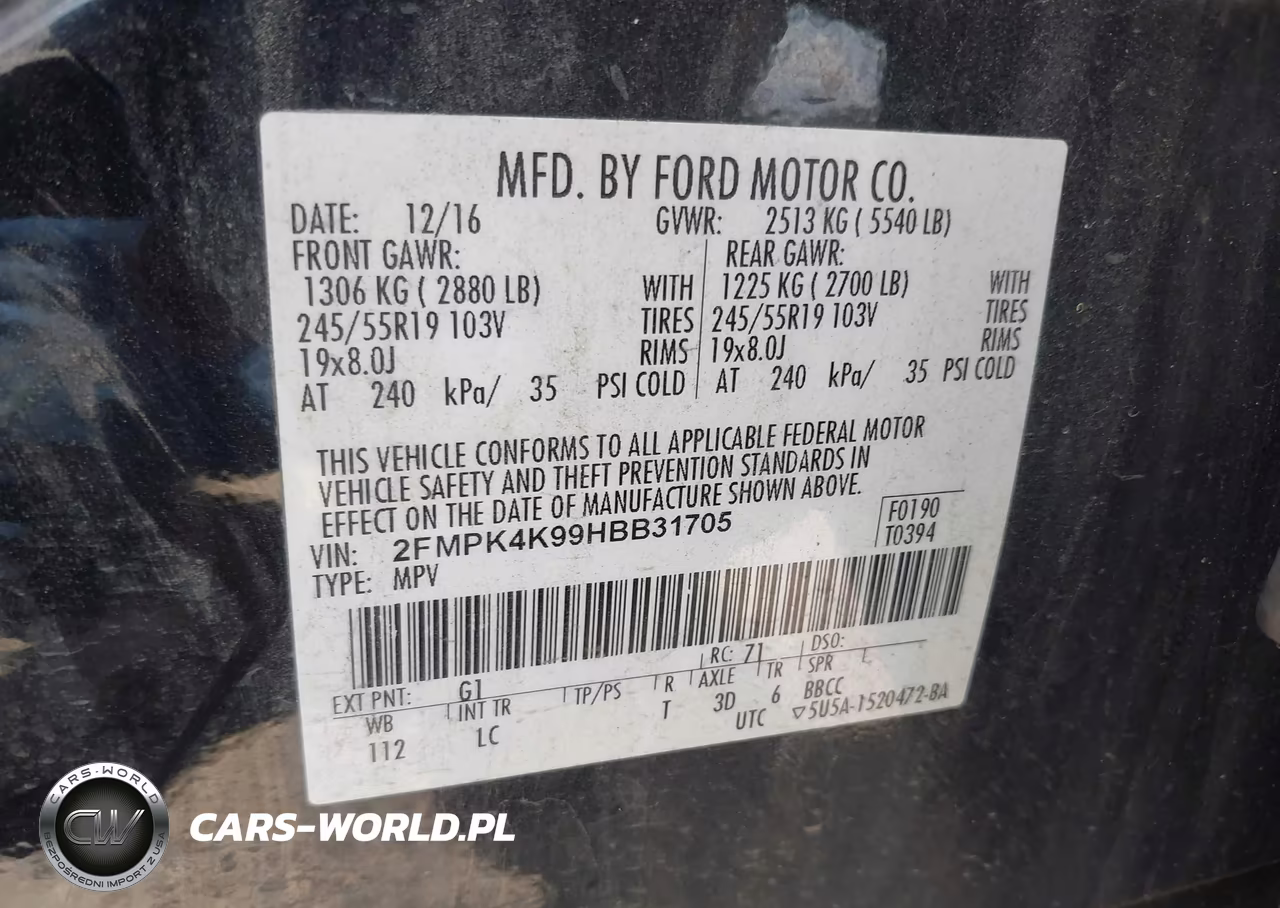 2017 Ford Edge Titanium VIN:2FMPK4K99HBB31705 - 9