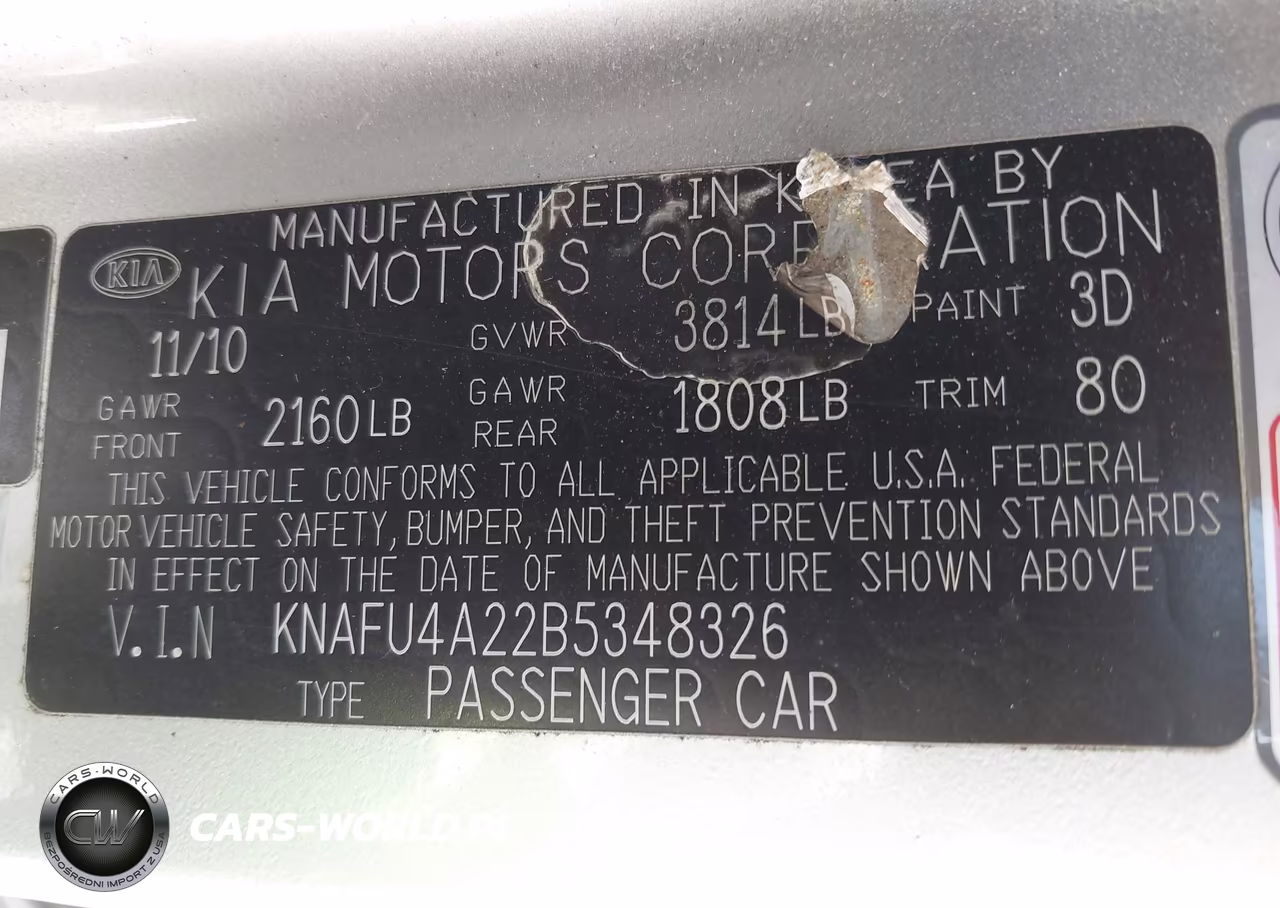 2011 Kia Forte Ex VIN:KNAFU4A22B5348326 - 9