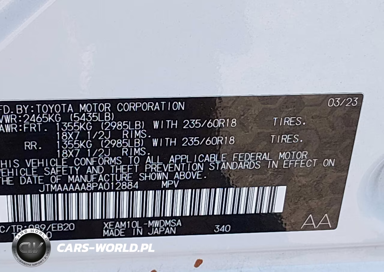 2023 Toyota Bz4X Xle VIN:JTMAAAAA8PA012884 - 9