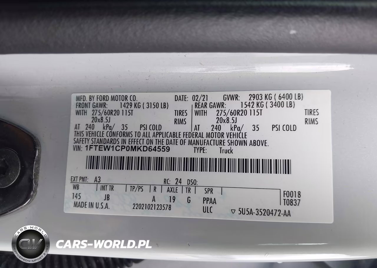 2021 Ford F-150 Xl VIN:1FTEW1CP0MKD64559 - 9
