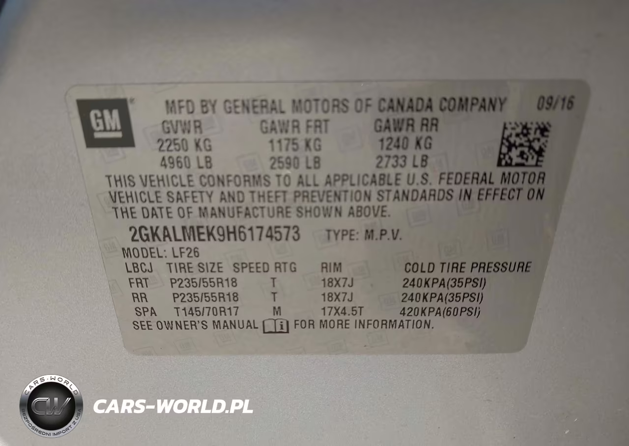 2017 GMC Terrain Sle-1 VIN:2GKALMEK9H6174573 - 9