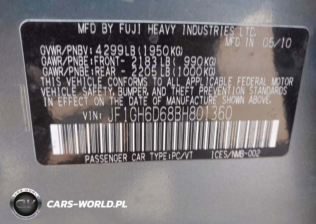 2011 Subaru Impreza Outback Sport VIN:JF1GH6D68BH801360 - 9