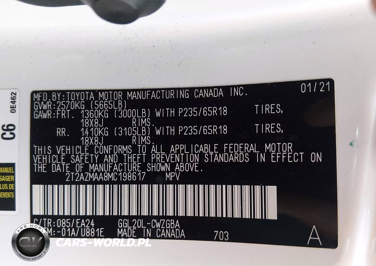 2021 Lexus Rx 350 VIN:2T2AZMAA8MC198617 - 9