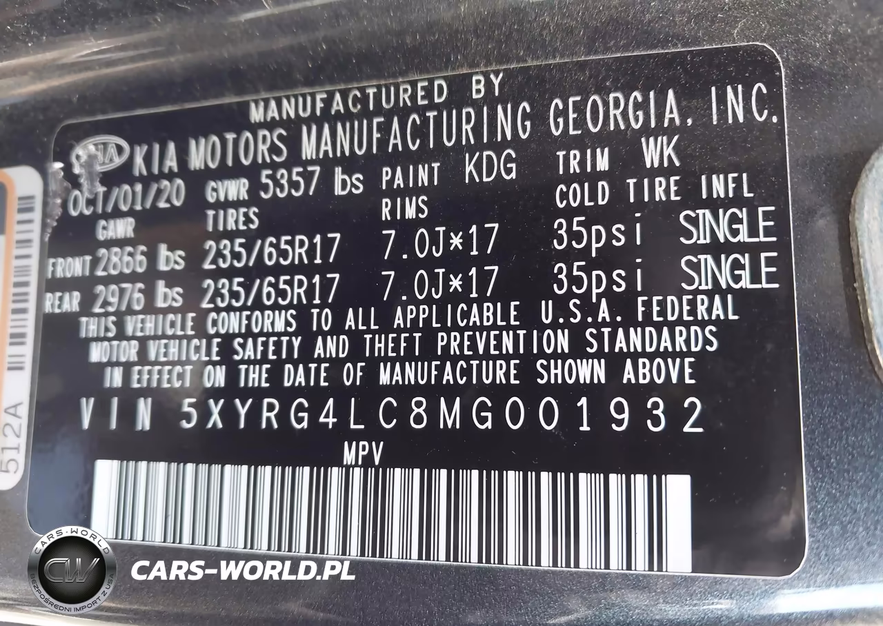 2021 Kia Sorento Lx VIN:5XYRG4LC8MG001932 - 9