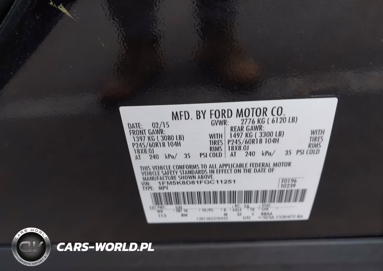 2015 Ford Explorer Xlt VIN:1FM5K8D81FGC11251 - 9