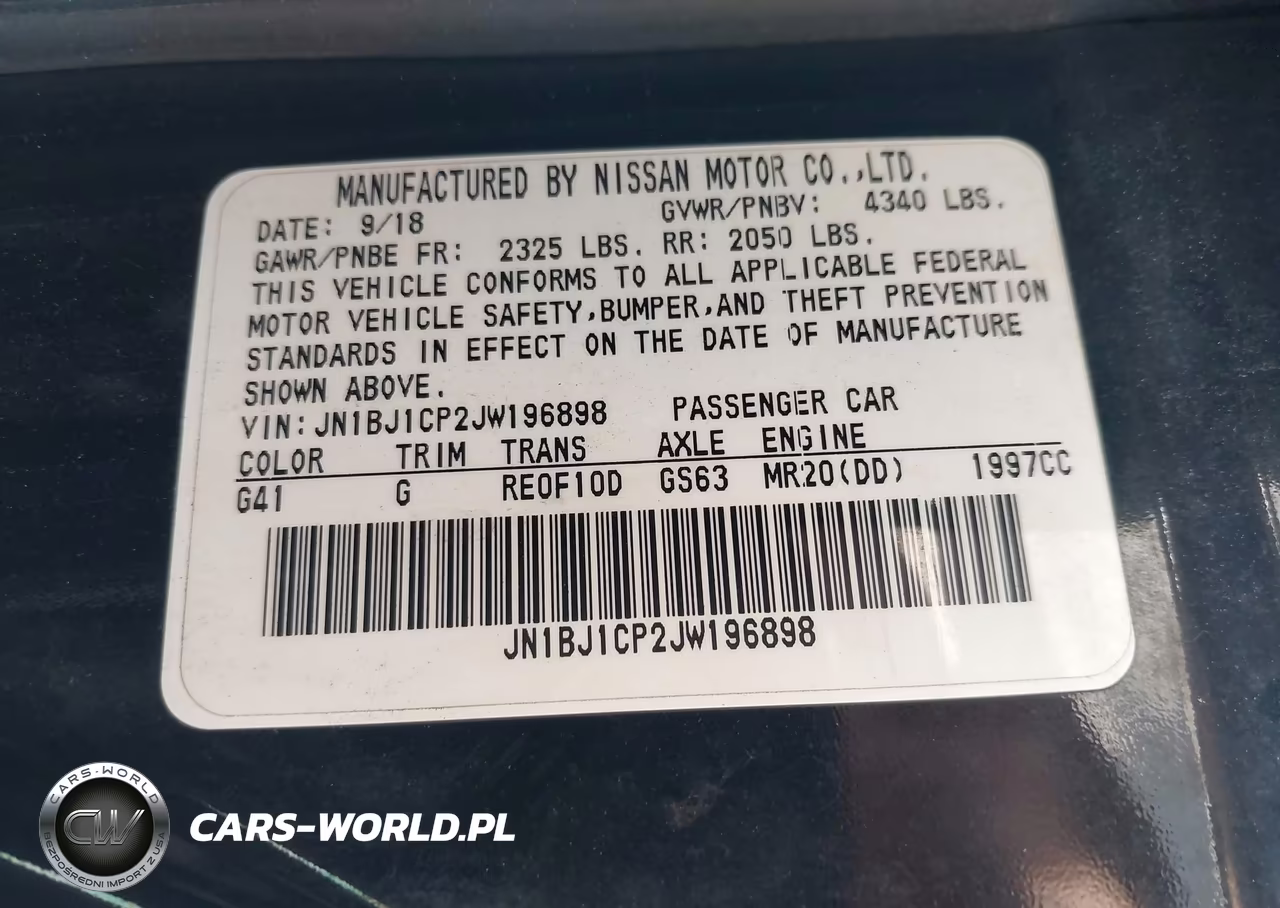 2018 Nissan Rogue Sport S VIN:JN1BJ1CP2JW196898 - 9