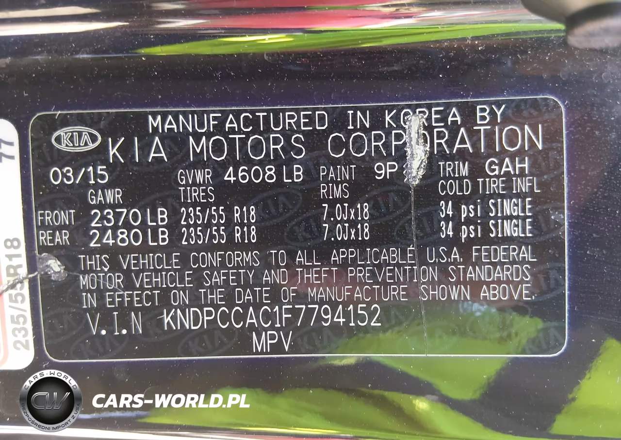 2015 Kia Sportage Ex VIN:KNDPCCAC1F7794152 - 9