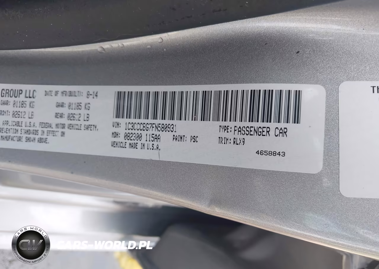2015 Chrysler 200 S VIN:1C3CCCBG7FN580931 - 9