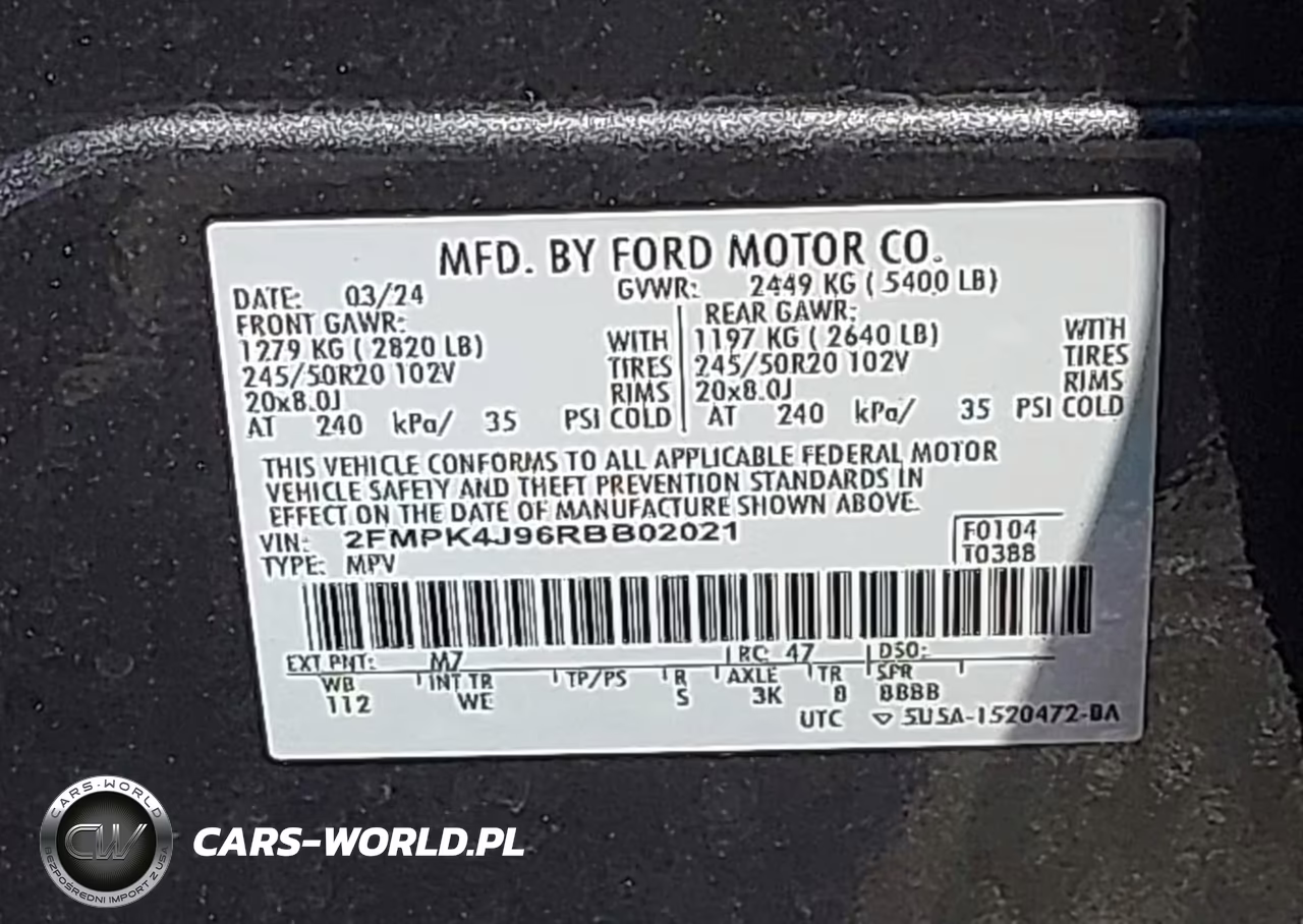 2024 Ford Edge St-Line VIN:2FMPK4J96RBB02021 - 9