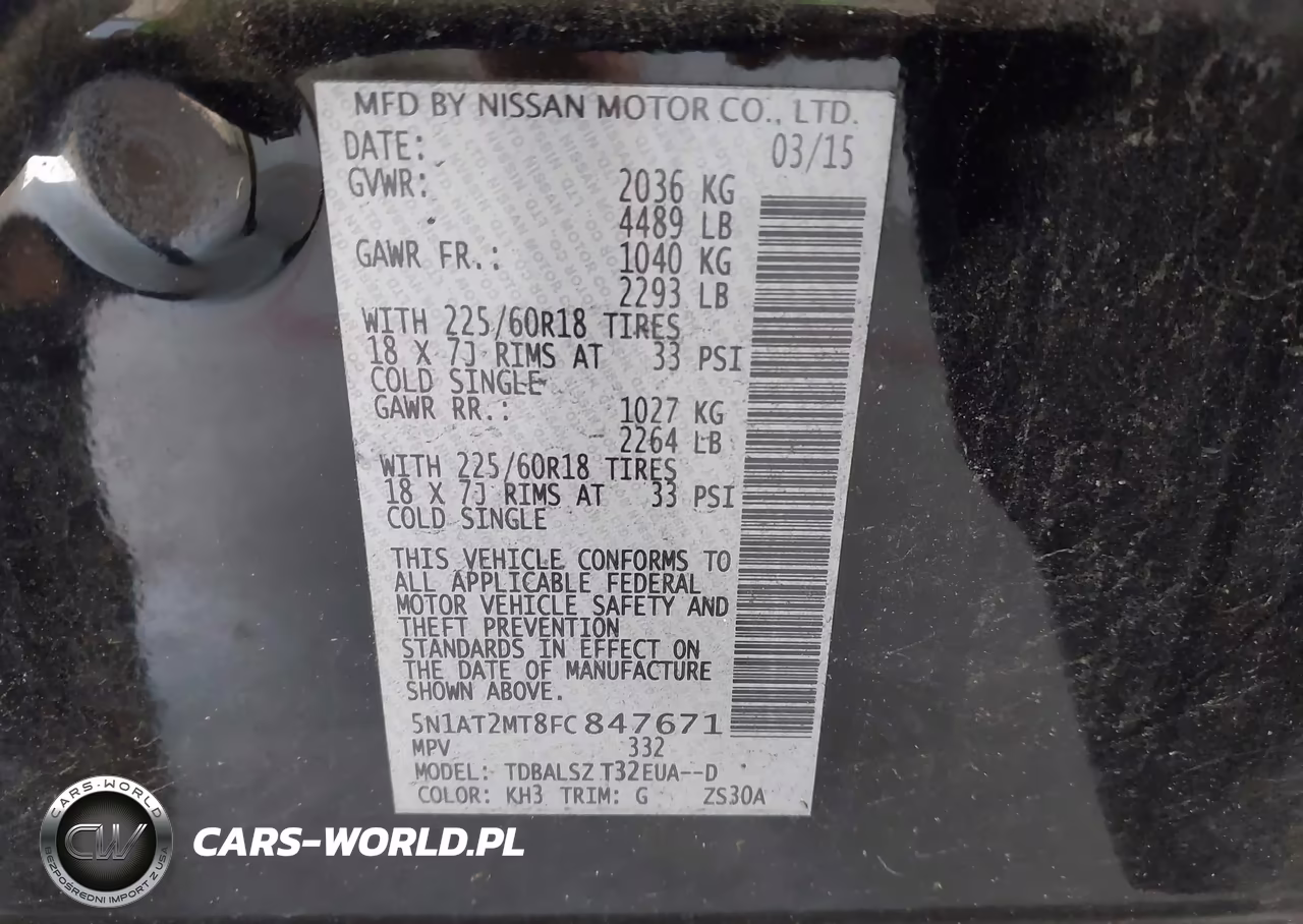 2015 Nissan Rogue Sl VIN:5N1AT2MT8FC847671 - 9