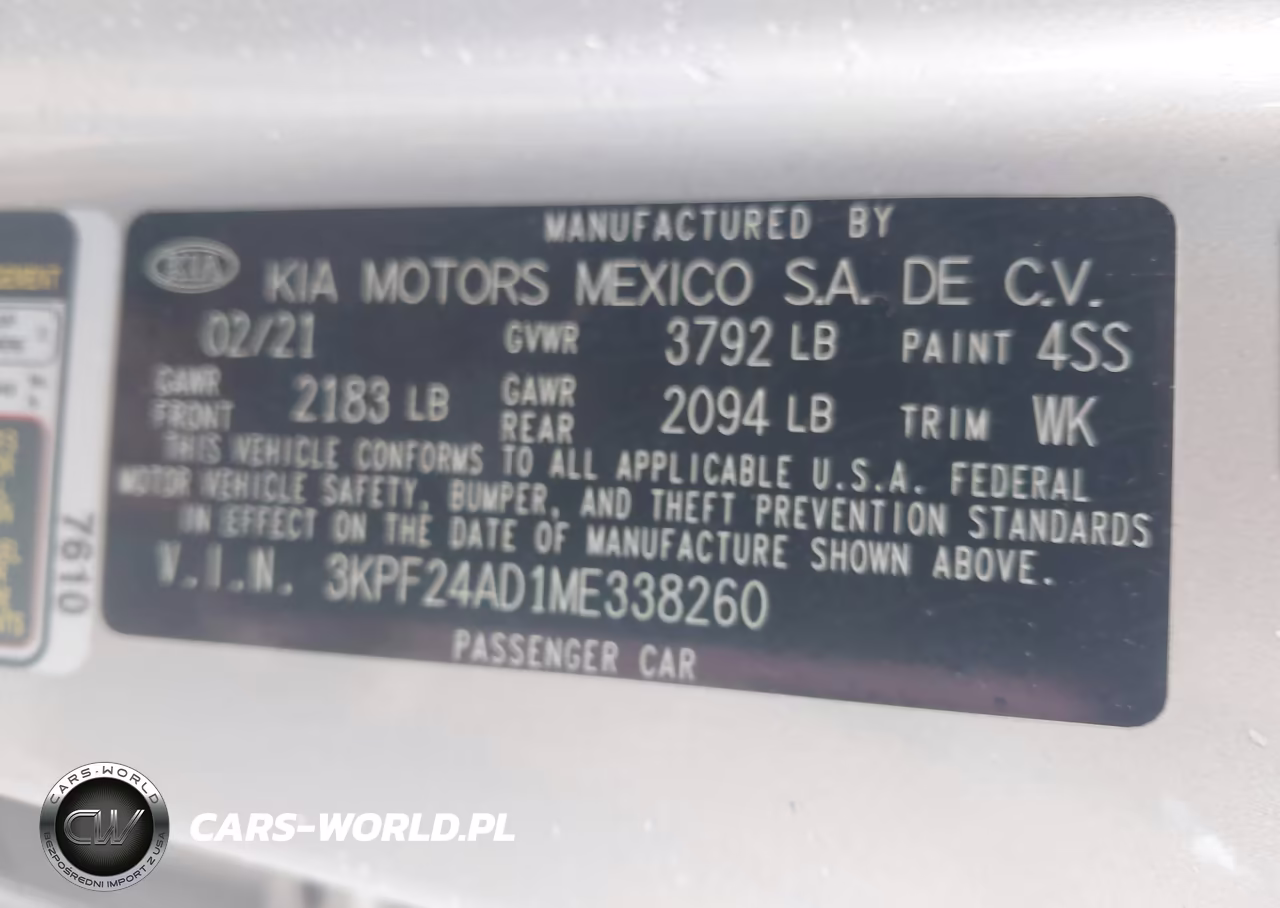 2021 Kia Forte Lxs VIN:3KPF24AD1ME338260 - 9