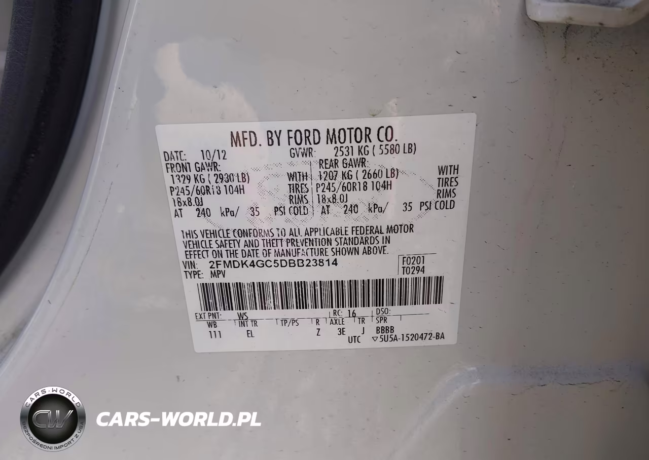 2013 Ford Edge Se VIN:2FMDK4GC5DBB23814 - 9