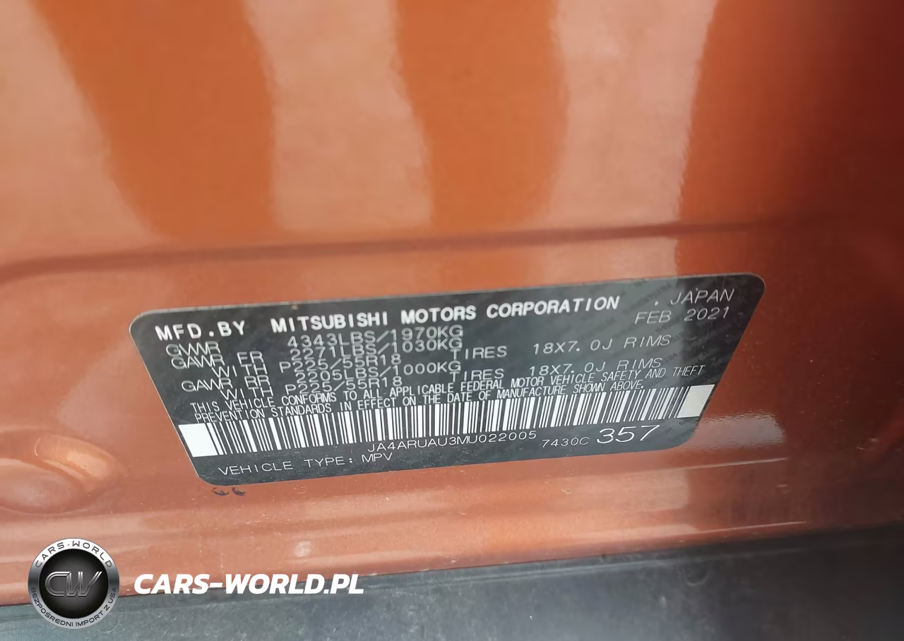 2021 Mitsubishi Outlander Sport 2.0 Es Awc VIN:JA4ARUAU3MU022005 - 9